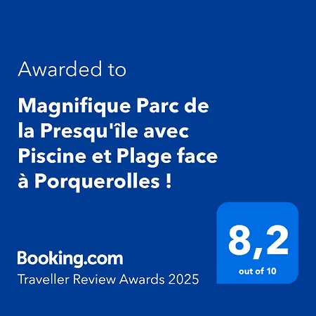 Hyeres, Magnifique Parc De La Presqu'ile Avec Piscine Et Face A Porquerolles !